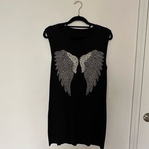 Embellished Angel Shirt Dress